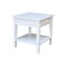 International Concepts Rectangle Spencer End Table, 24 W, 24 in L, 25 in H, Wood, White OT08-8E - alternate 4